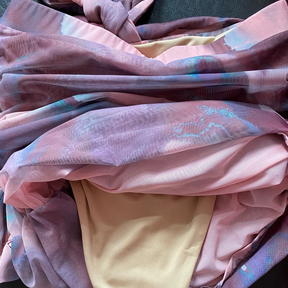 Oh Polly- Warp Front Ruched Mesh Mini Skirt - Picture 9 of 9